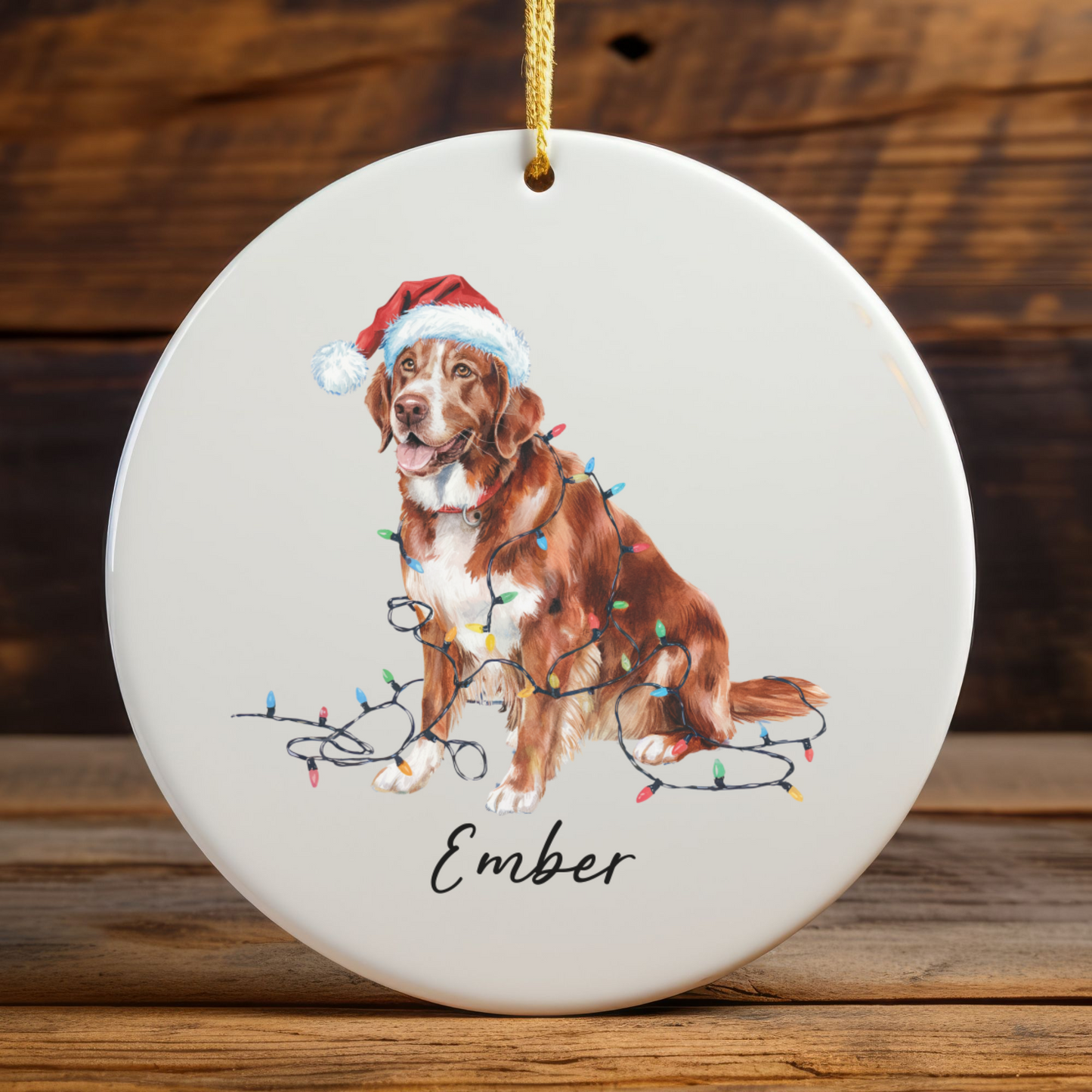 Nova Scotia Duck Tolling Retriever Ornament, Custom Dog Keepsake