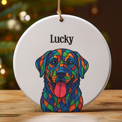 Personalized Geometric Pet Ornament