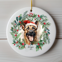 Load image into Gallery viewer, Personalized Belgian Malinois Christmas Ornament
