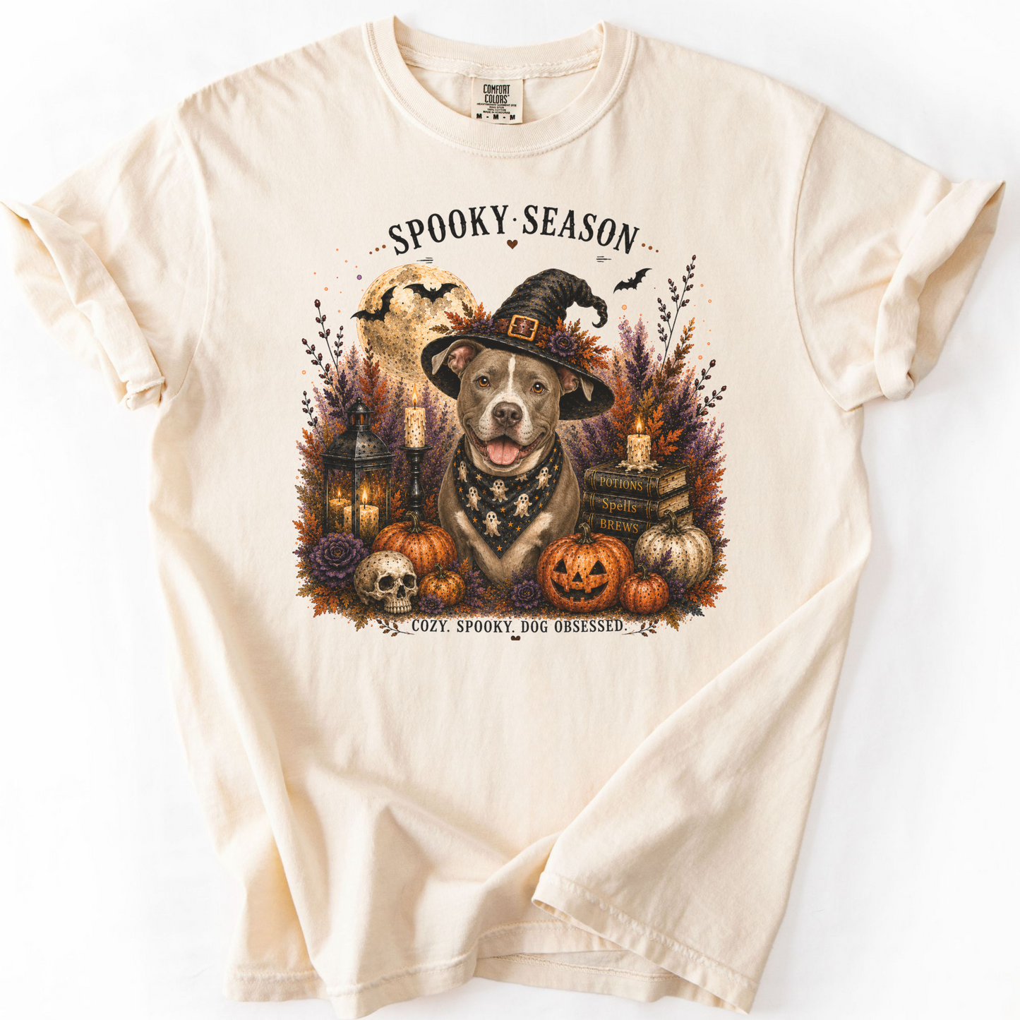 Pit Bull Spooky Season Dog Mom Halloween Shirt