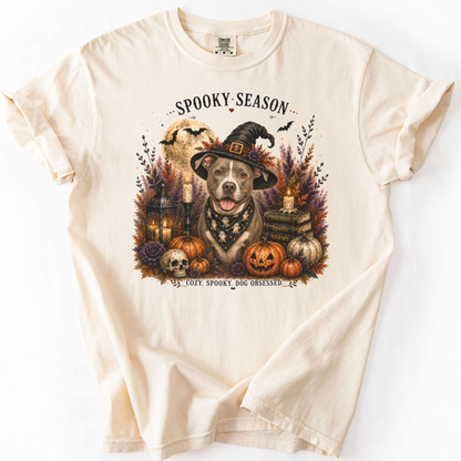 Pit Bull Spooky Season Dog Mom Halloween Shirt