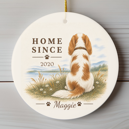Personalized Blenheim Cavalier Ornament, Double Sided Gotcha Day Gift, Custom Dog Keepsake