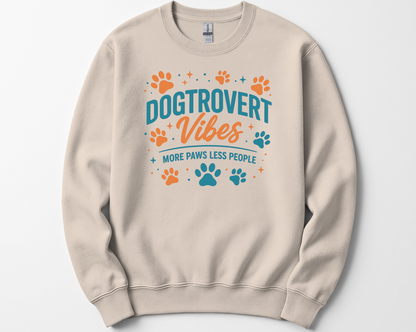 Funny Dogtrovert Vibes Retro Dog Lover Shirt