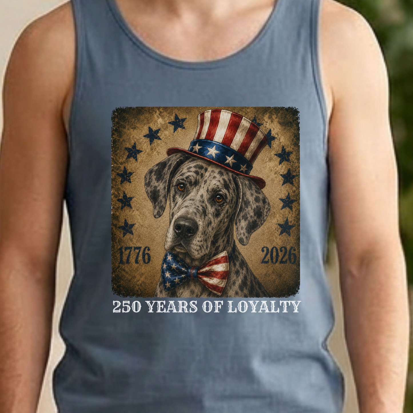 Great Dane Patriotic Tank Top, 250 Years of Loyalty