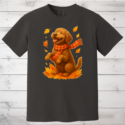Portuguese Water Dog Autumn Shirt, Cozy Fall Dog Sweatshirt, Cute Brown Dog Lover Gift, Seasonal Apparel Pullover