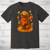 Load image into Gallery viewer, Portuguese Water Dog Autumn Shirt, Cozy Fall Dog Sweatshirt, Cute Brown Dog Lover Gift, Seasonal Apparel Pullover
