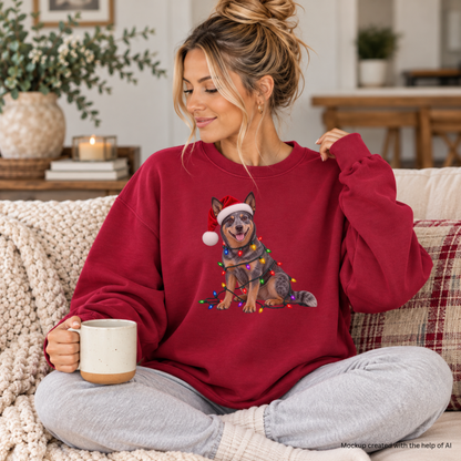 Australian Cattle Dog Christmas Sweatshirt, Blue Heeler Holiday Crewneck, Festive Dog Lover Gift