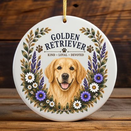 Golden Retriever Ornament, Golden Retriever Lover Gift, Golden Mom Gift, Dog Breed Keepsake