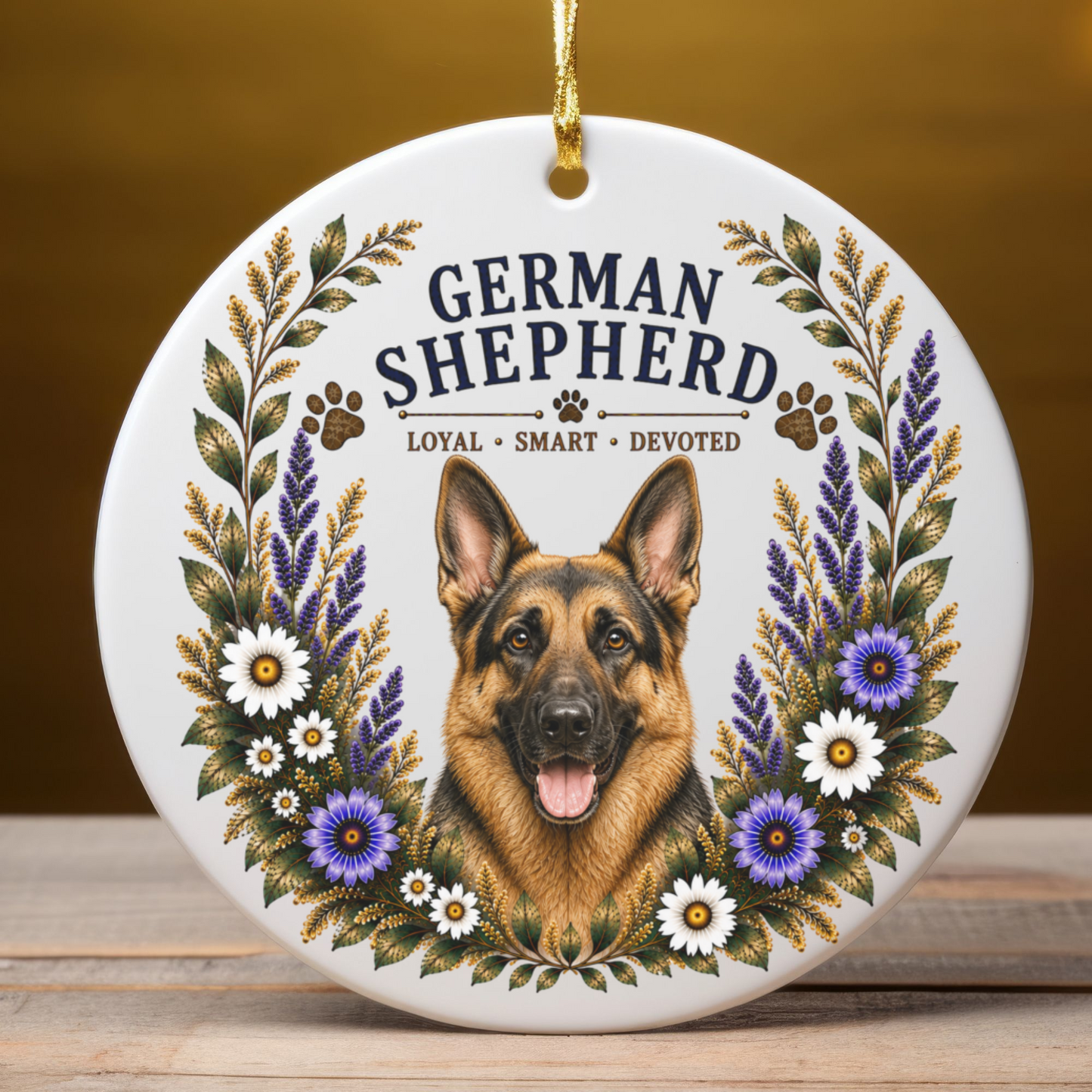 German Shepherd Ornament, German Shepherd Lover Gift, GSD Mom Gift, Dog Breed Keepsake