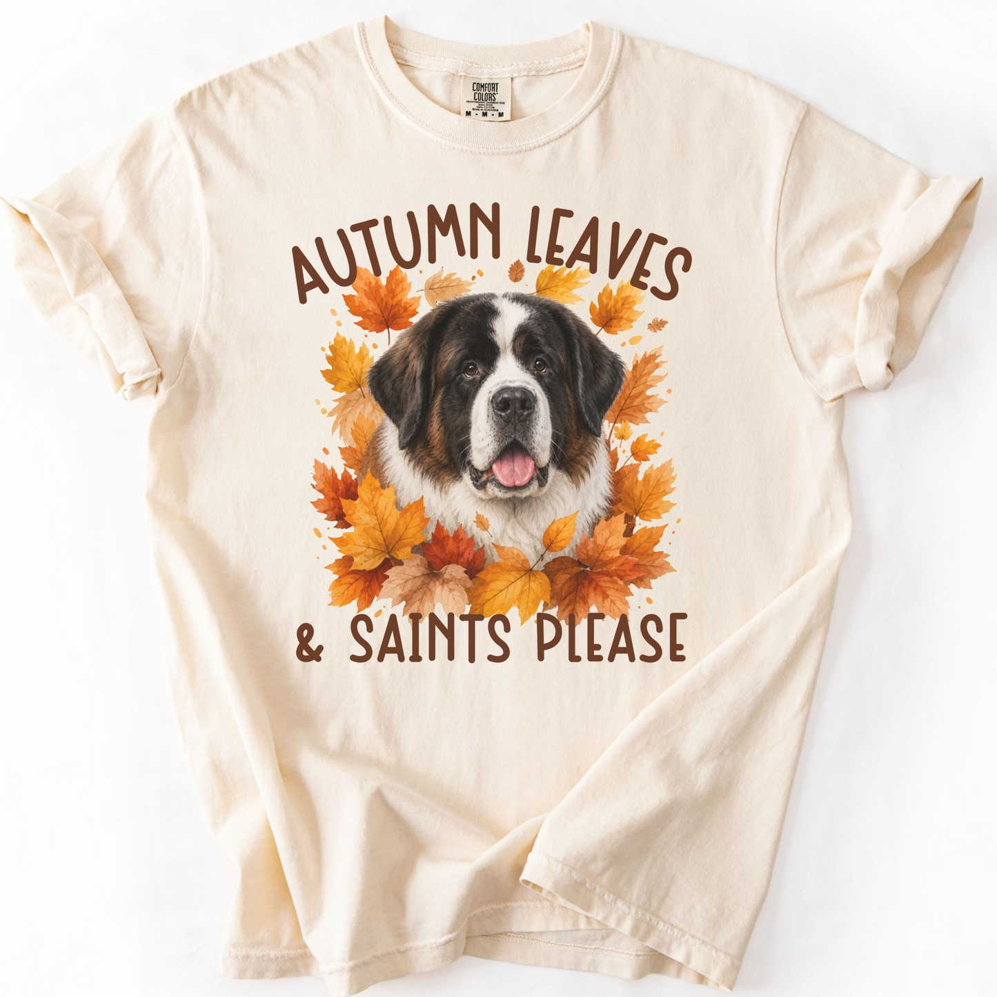 Personalized Fall Dog Shirt Custom Pet Photo Autumn Comfort Colors Tee