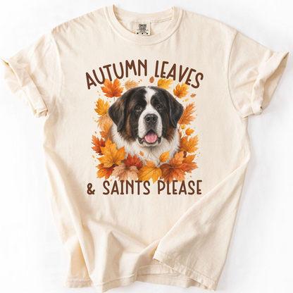 Personalized Fall Dog Shirt Custom Pet Photo Autumn Comfort Colors Tee