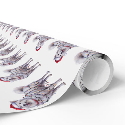 Samoyed Christmas Lights Wrapping Paper
