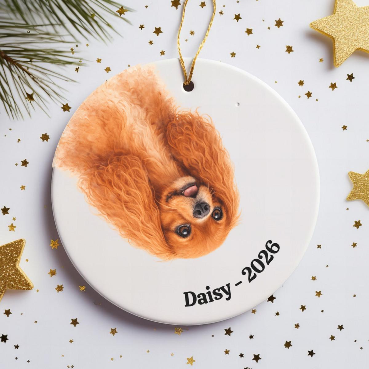 Upside down Personalized Pet Photo Ornament