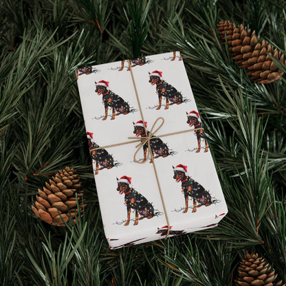 German Pinscher Christmas Lights Wrapping Paper