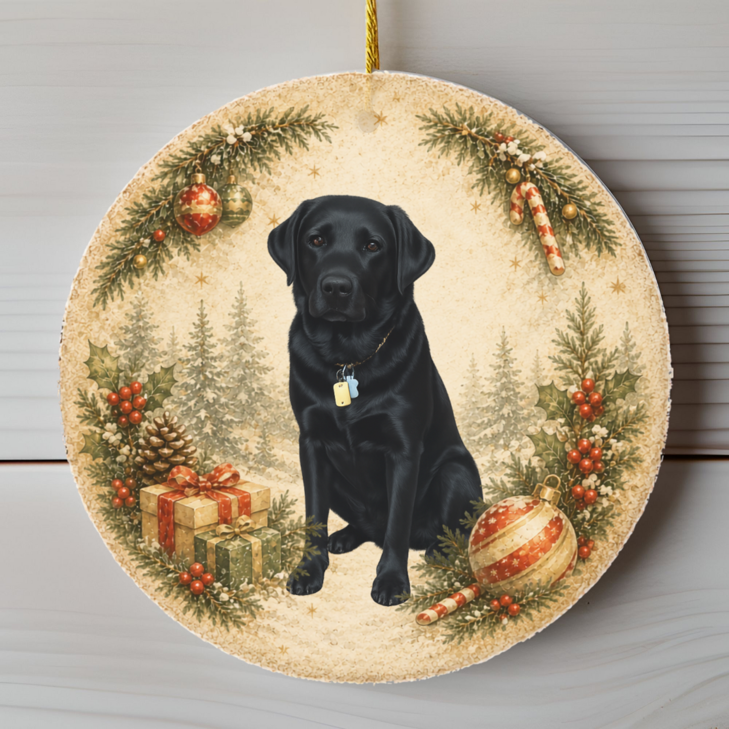 Personalized Dog Photo Christmas Ornament, Custom Pet Memorial Gift