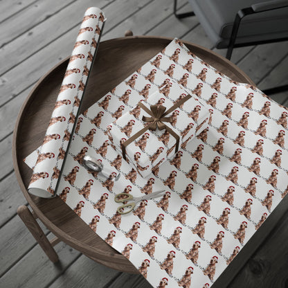 Soft Coated Wheaten Terrier Christmas Lights Wrapping Paper