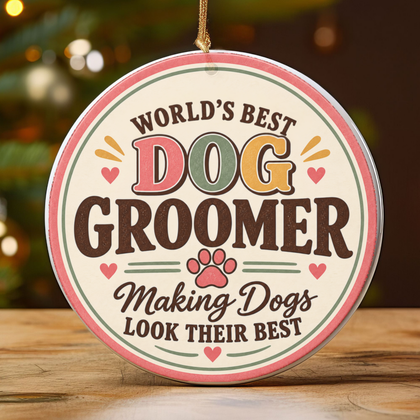 Personalized Dog Groomer Ornament