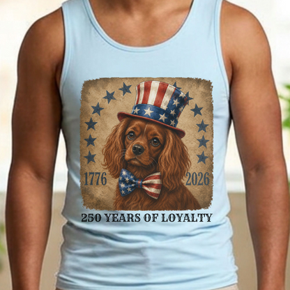 Ruby Cavalier Patriotic Tank Top, 250 Years of Loyalty