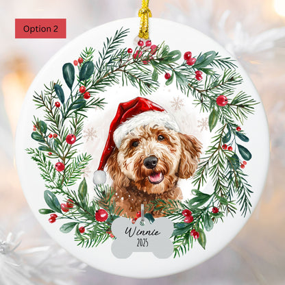 Personalized Goldendoodle Christmas Ornament