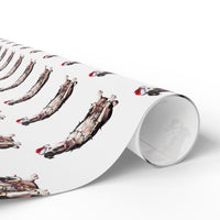Load image into Gallery viewer, American Bulldog Christmas Lights Wrapping Paper
