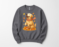 Load image into Gallery viewer, Yellow Labrador Shirt, Autumn Dog Sweatshirt, Labrador Lover Gift, Cozy Canine Apparel, Fall Clothing for Dog Moms
