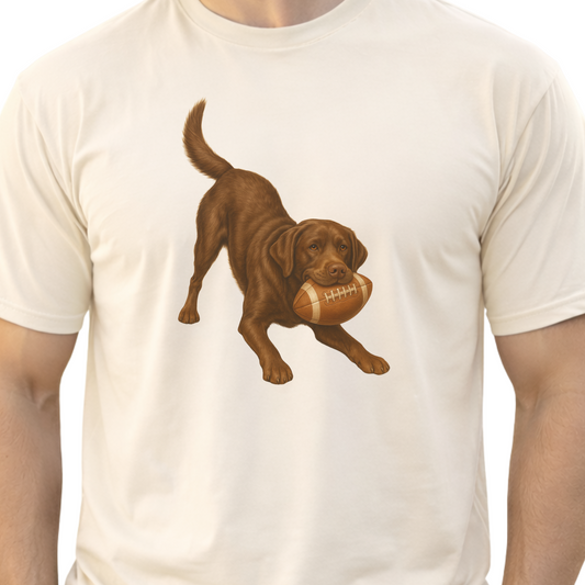 Chocolate Lab Football Shirt