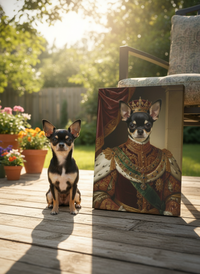 Load image into Gallery viewer, Personalized Royal King Dog Portrait – Custom Pet Art Canvas
