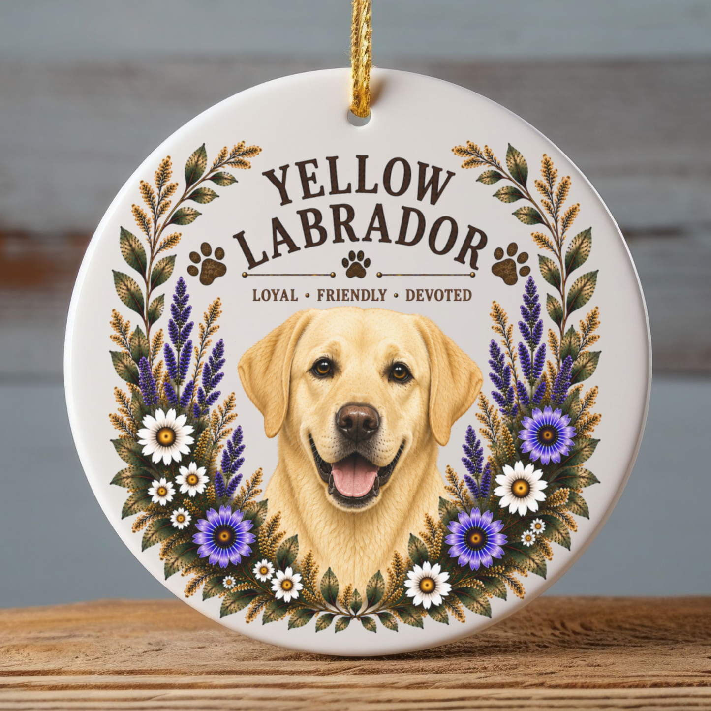Yellow Lab Ornament, Labrador Retriever Lover Gift, Yellow Lab Mom Gift, Dog Breed Keepsake