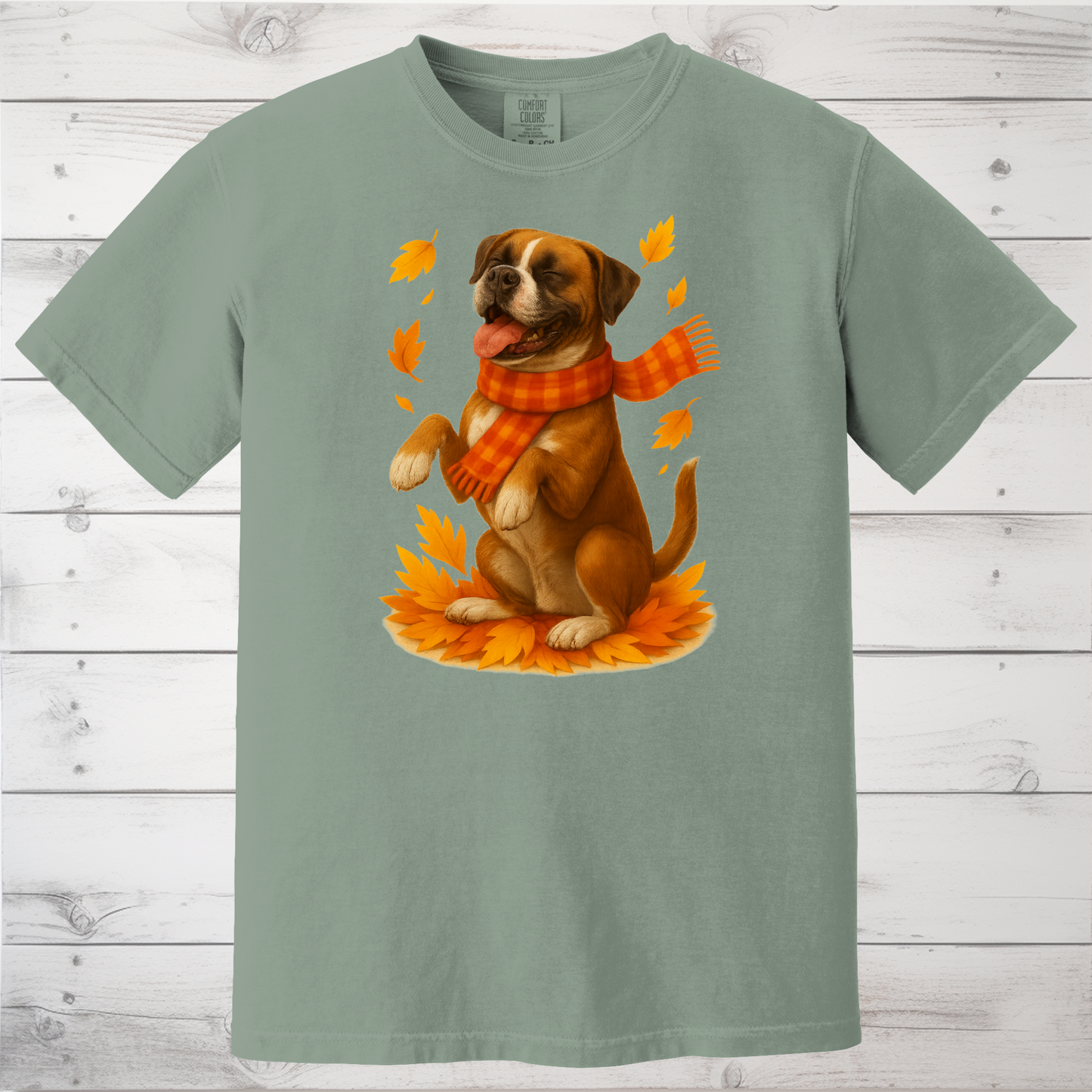 Boxer Sweater, Dog Lover Fall Apparel, Cozy Autumn Gift, Cute Pet T-shirt, Autumn Dog Fashion