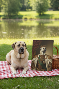 Load image into Gallery viewer, Personalized Royal King Dog Portrait – Custom Pet Art Canvas
