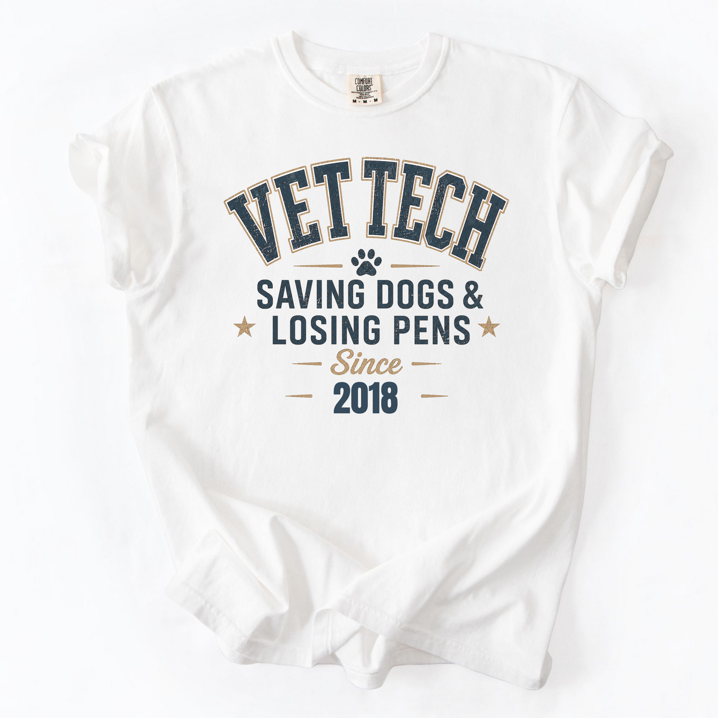Funny Vet Tech Shirt Veterinary Technician Gift Vet Tech Tee Saving Dogs Losing Pens