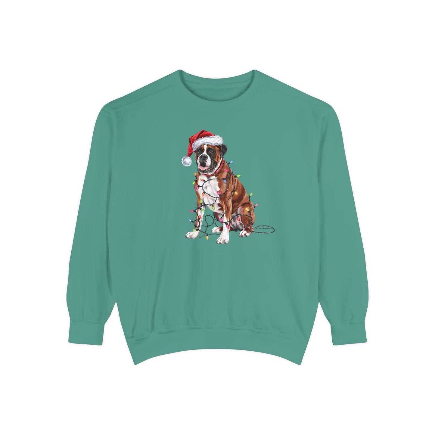 Christmas Boxer Sweatshirt, Christmas Lights Dog Sweatshirt, Christmas Dog, Boxer Mom Sweatshirt, Gift for Dog Lover, Boxer