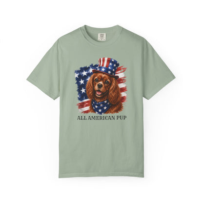 Patriotic Ruby Cavalier All American Pup Shirt