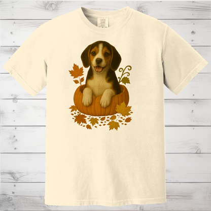 Beagle Dog in Pumpkin Fall T-Shirt