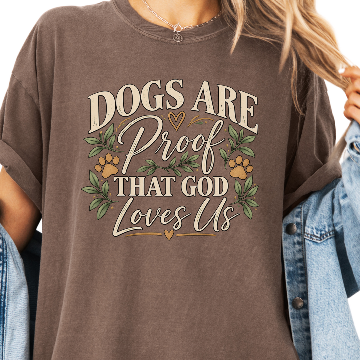 Christian Dog Lover Shirt, Dogs Are Proof God Loves Us, Comfort Colors Tee