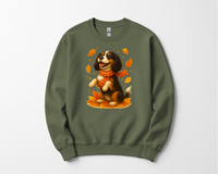 Load image into Gallery viewer, Cavalier King Charles Autumn Shirt, Cozy Spaniel Sweatshirt, Fall Dog Lover Top Gift, Cute Dog Pullover, Autumn Apparel
