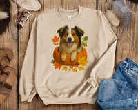 Load image into Gallery viewer, Australian Shepherd Pumpkin Fall Shirt
