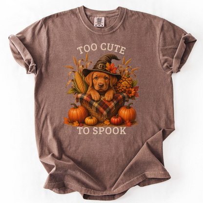 Fox Red Lab Halloween Shirt, Too Cute To Spook Fall Dog Lover Tee