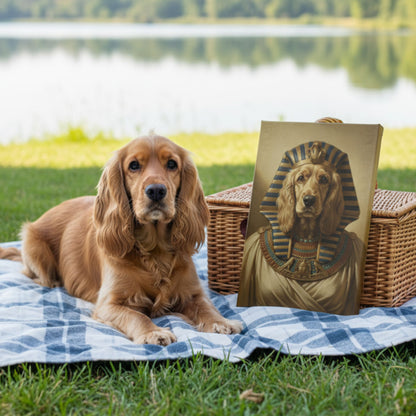 Personalized Dog Pharaoh Portrait, Custom Pet Canvas