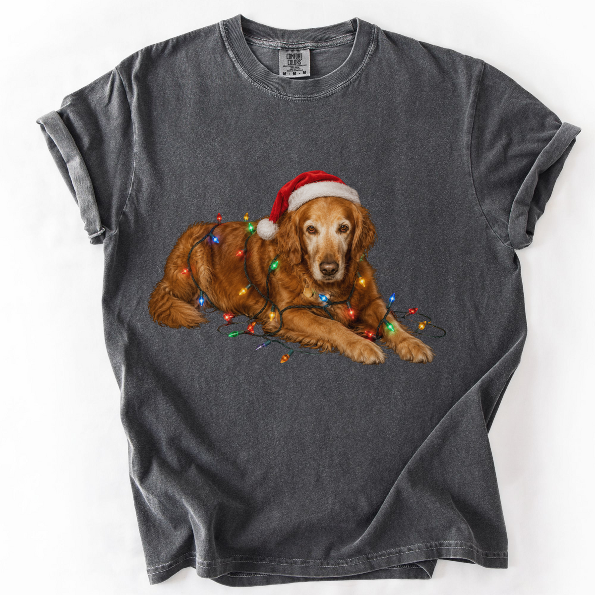 Personalized Dog Photo Christmas Shirt Custom Pet Holiday Comfort Colors Tee