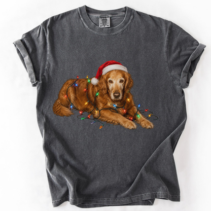 Personalized Dog Photo Christmas Shirt Custom Pet Holiday Comfort Colors Tee