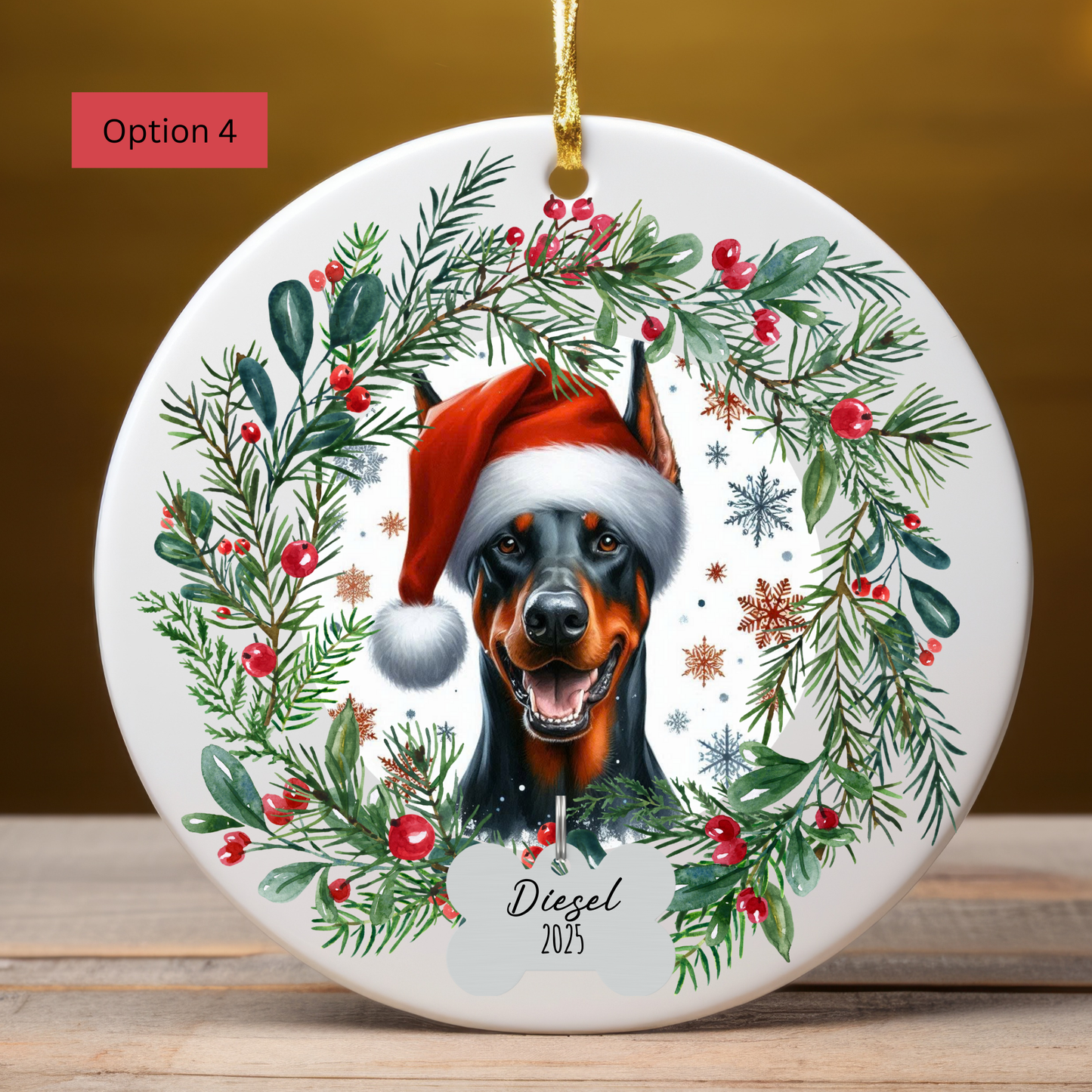 Personalized Doberman Ornament
