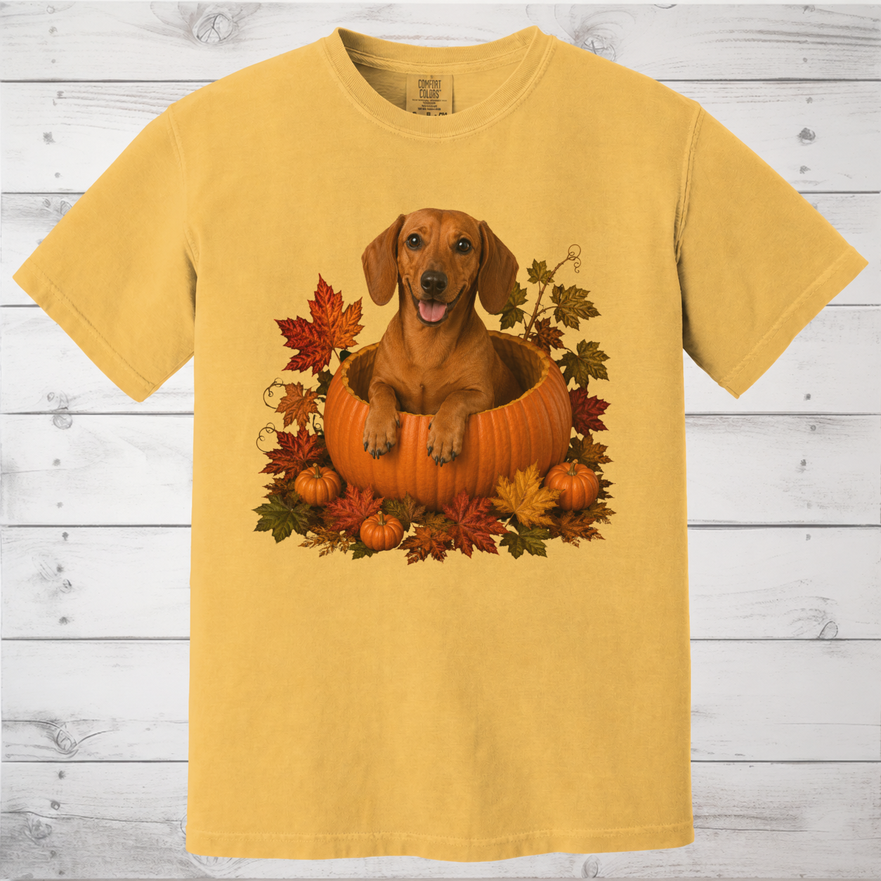 Red Dachshund Pumpkin Shirt