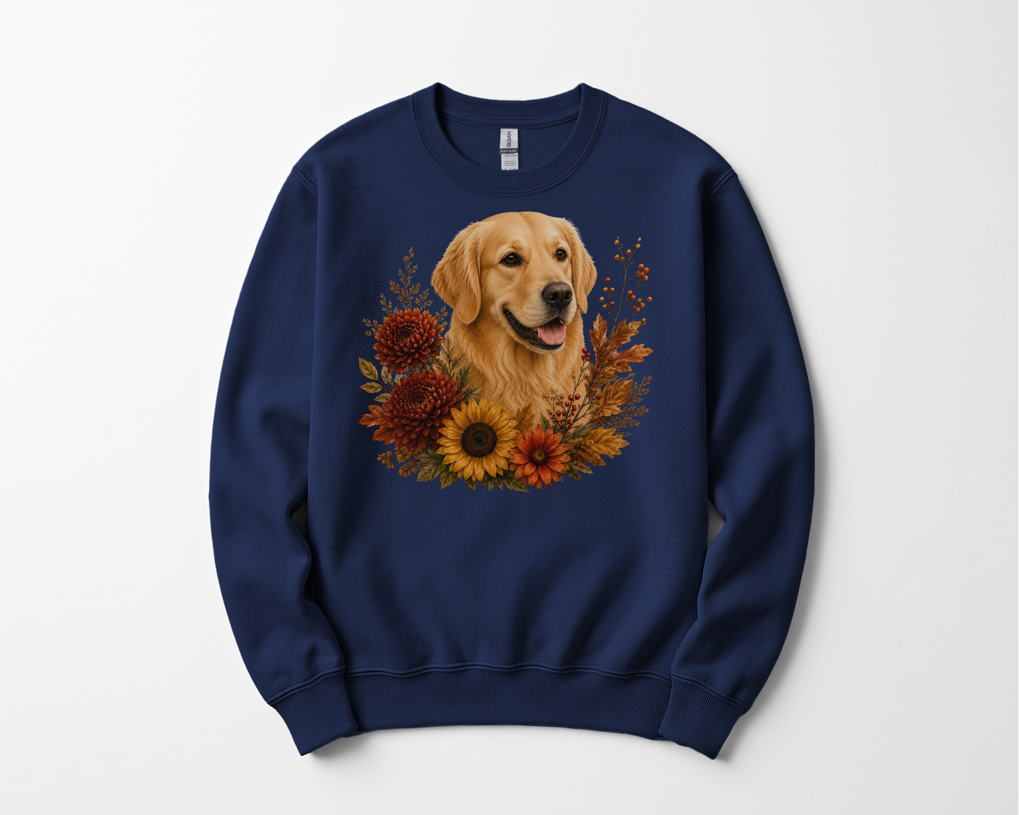 Golden Retriever Autumn Floral Sweatshirt