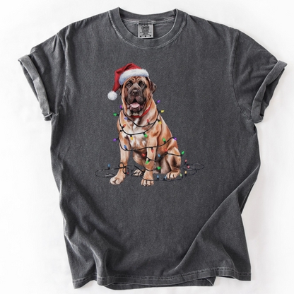 Christmas Mastiff Shirt, Christmas Lights Dog Shirt, Christmas Dog, Mastiff Mom Shirt, Gift for Dog Lover, Mastiff