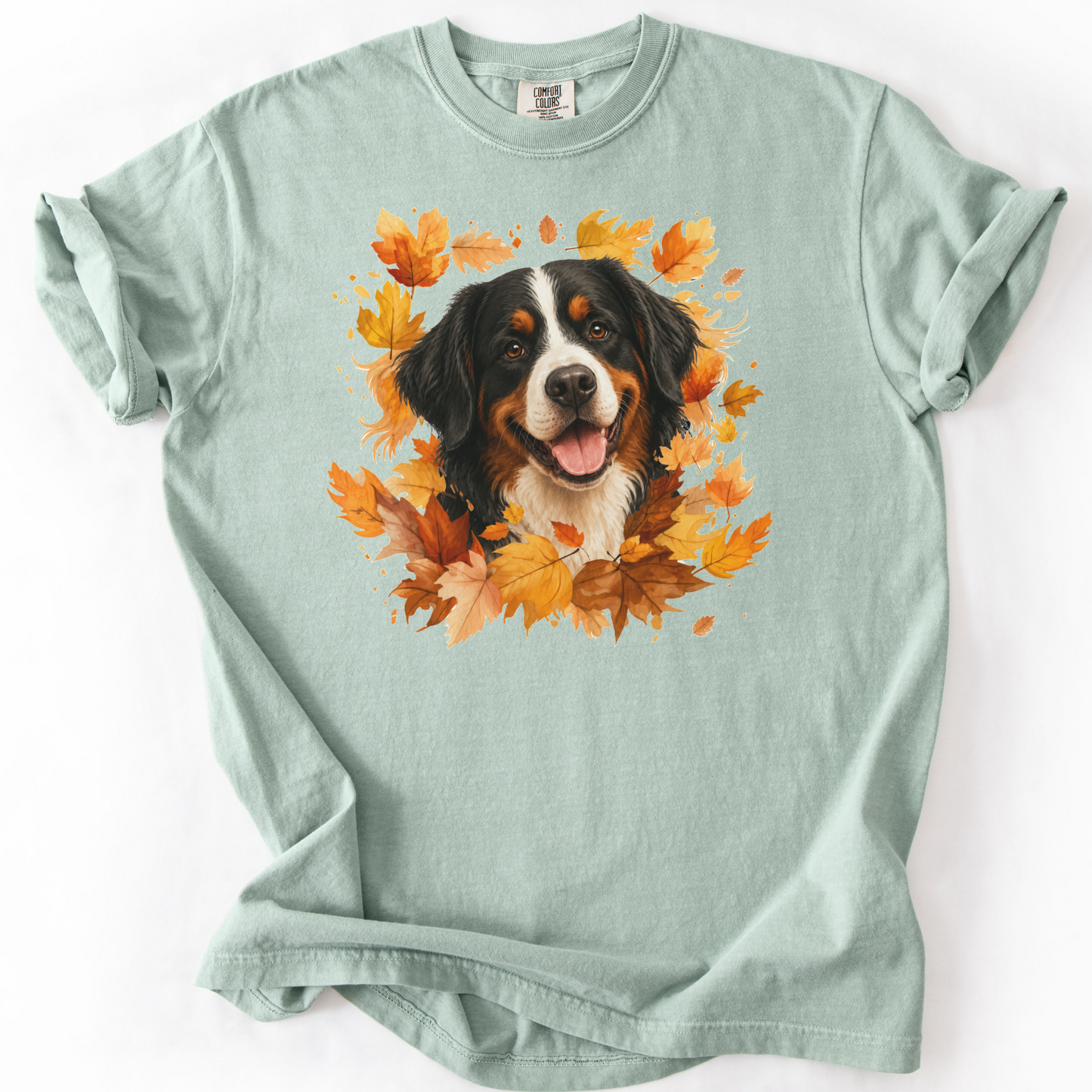 Bernese Mountain Dog Fall Shirt, Autumn Dog Mom Comfort Colors Tee