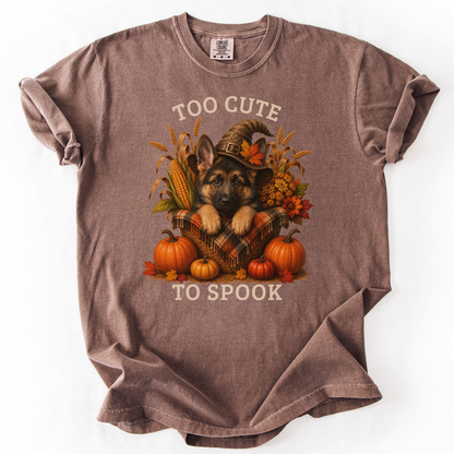 German Shepherd Halloween Shirt, Too Cute To Spook Fall Dog Lover Tee