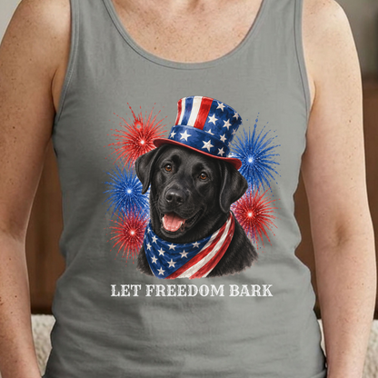 Patriotic Black Lab Tank Top