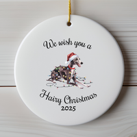 Load image into Gallery viewer, Christmas Greyhound Ornament, Christmas Lights Dog Keepsake
