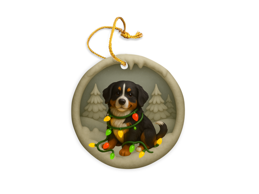 Personalized Bernese Mountain Dog Christmas Lights Keepsake